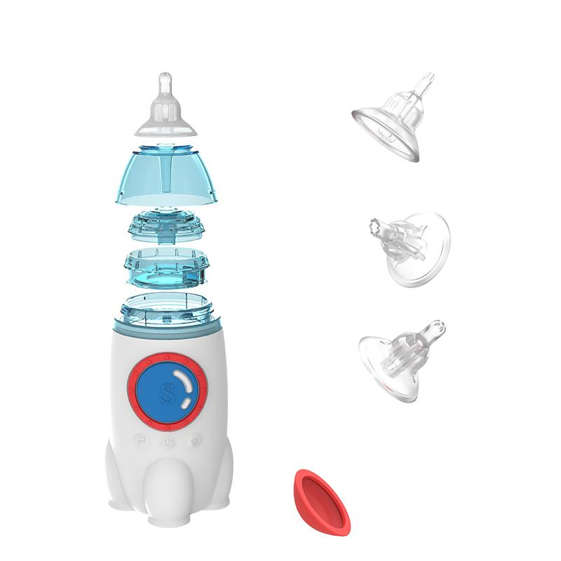 Built-in Music Rechargeable Infant Nose Cleaner Pump Silicone Electric Baby Nasal Aspirator
