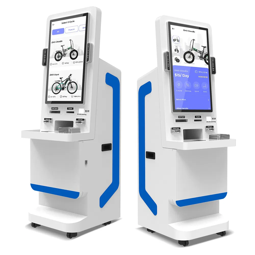 23.6 Inch 24inch 32inch Touch Screen Scan Qr Code POS Payment Self Food Order Service Kiosk