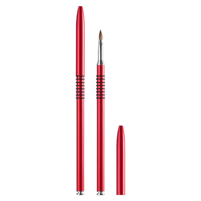 3D Carved Pen Crystal Red Nail Acrylic Brush for Nail Art