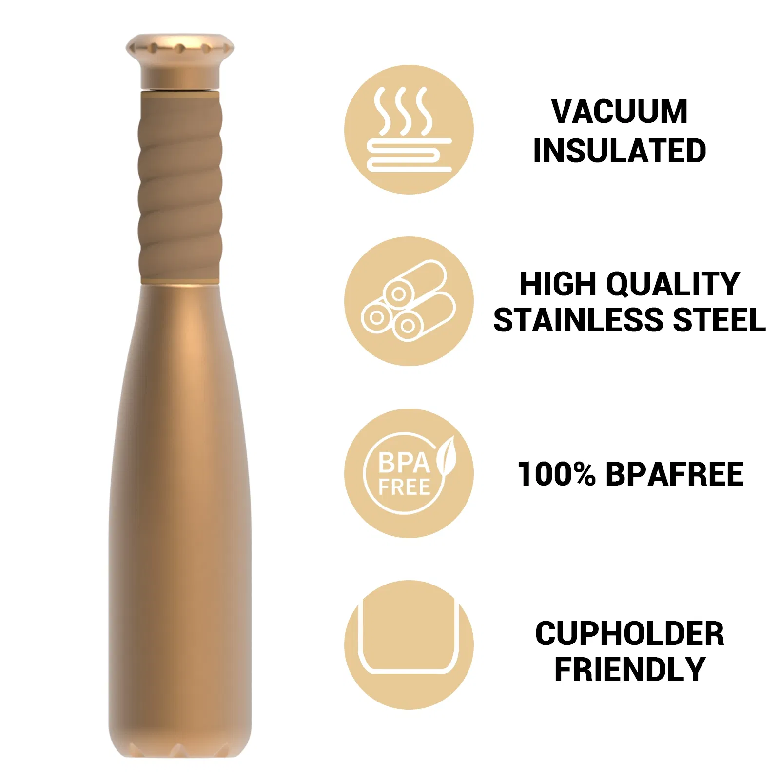 Вакуумная бутылка из нержавеющей стали, 100% BPA-Free