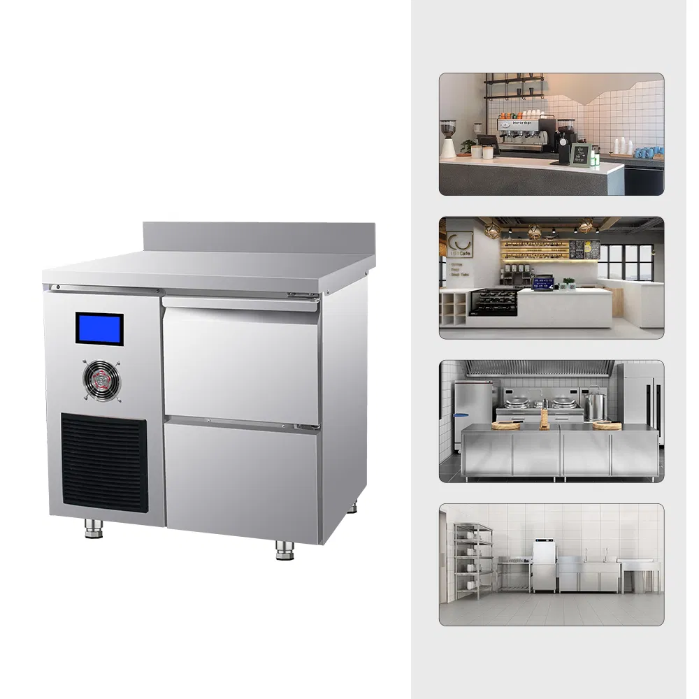 Commercial Ice Cube Maker Fully Automatic 82kg/24h Ice Machine with Multi-Use Stainless Tabletop