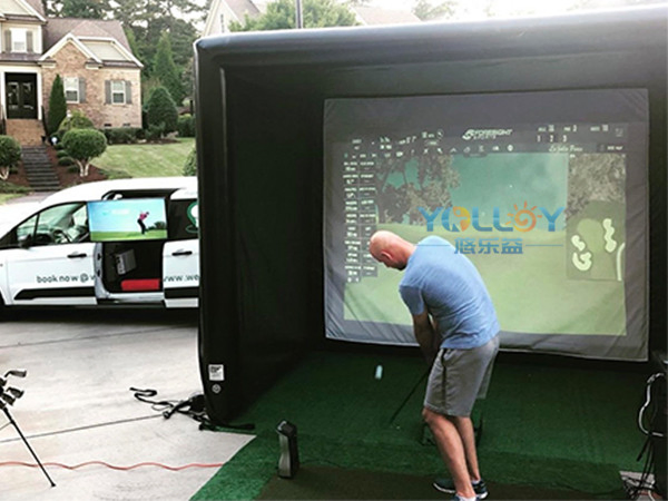 Portable Full Swing Indoor Inflatable Golf Simulator Tent for Home
