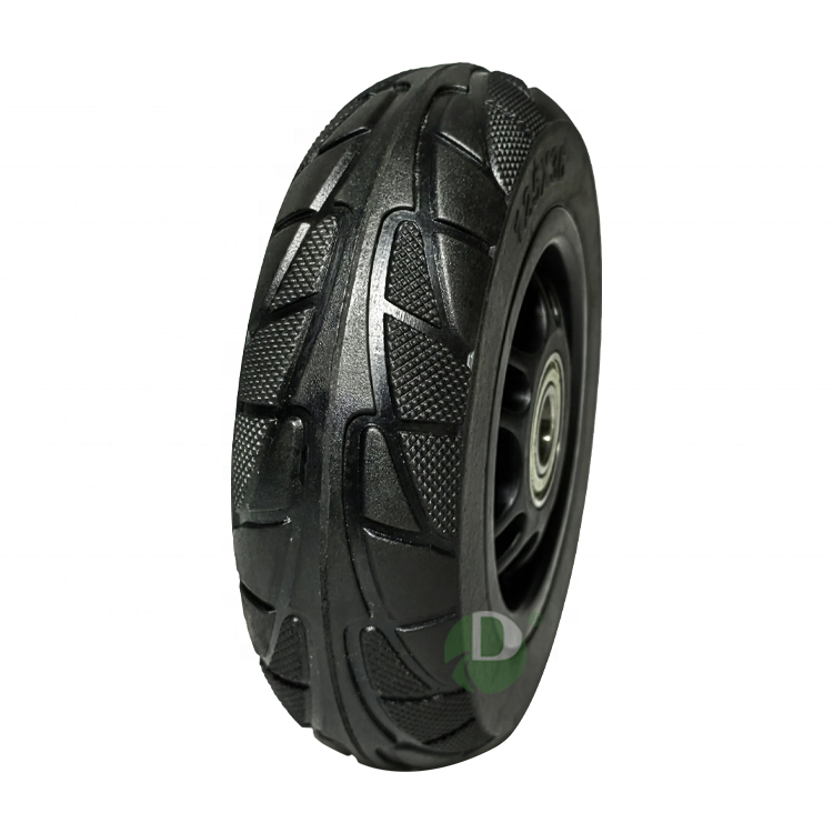 5-Inch Medium-Duty Solid Rubber Casters, Non-Slip and Wear-Resistant Rubber Wheels, Suitable for Shopping Carts, Trolleys, Toolboxes, etc.