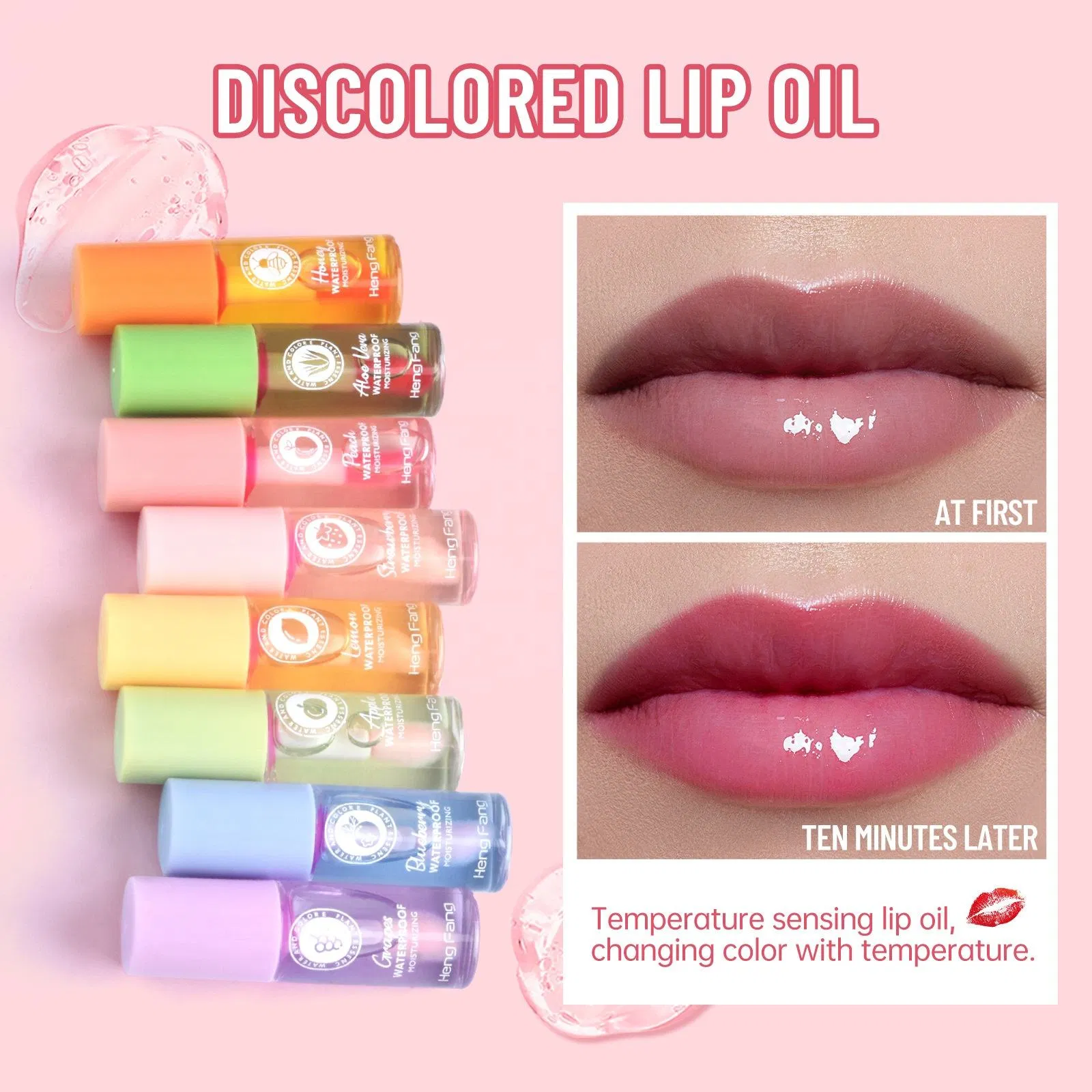 Mineral Lip Gloss Moisturizing Plant Extract Color Changing Formula Lip Oil