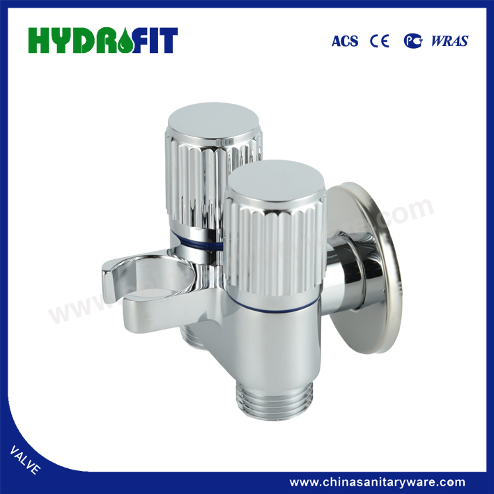 Multi Functional Angle Valve Shattaf Sprayer Accessories 2 Way Valve (FT8701CP)