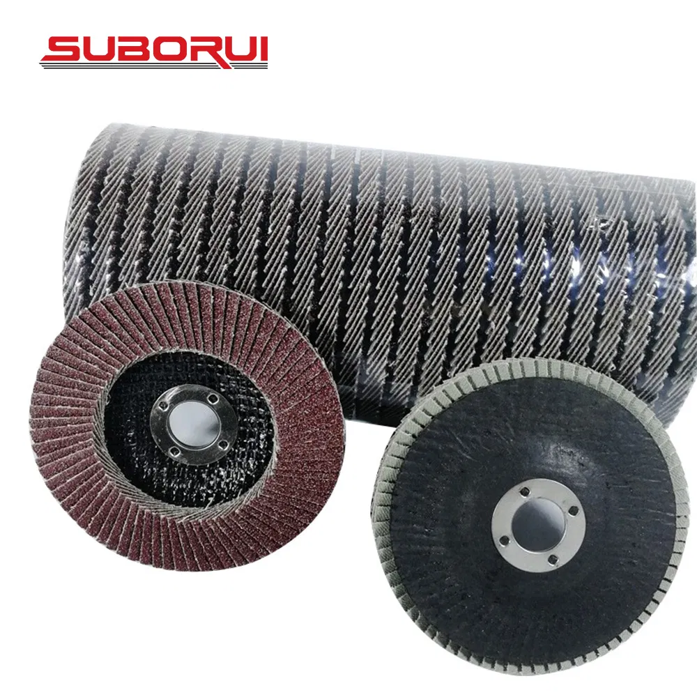 Suborui China Manufacturer 4inch 100X16mm Aluminum Oxide Red Sand T27/T29 Flap Disc for Metal Glass Stone Concrete Tiles Grinding