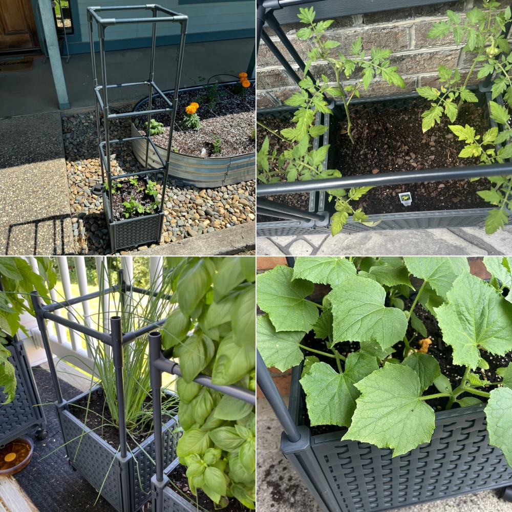 Домик садовый балконный передвижной с решеткой колесами