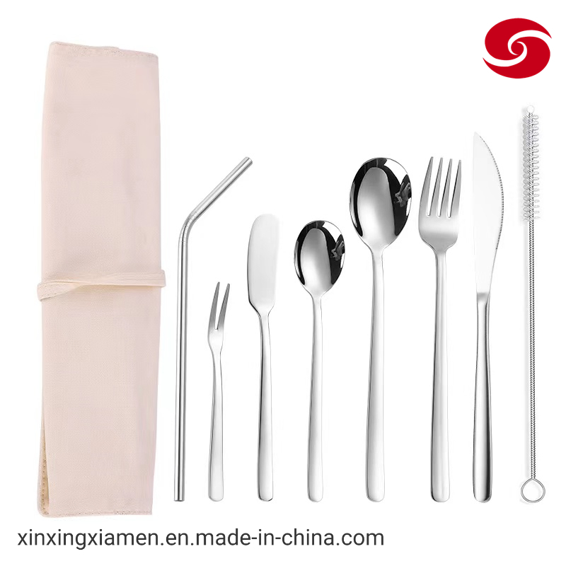 Multifunctional Foldable Stainless Steel Cutlery Sets Army Green