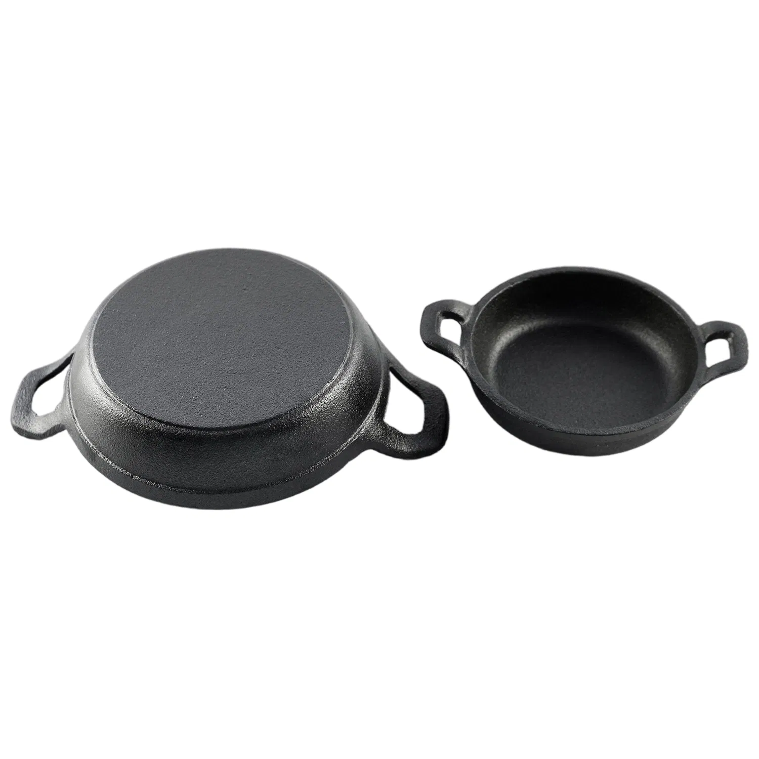 Чугунная сковорода с двумя ручками