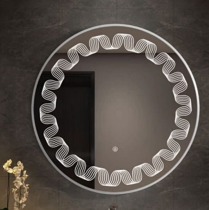 4/5mm Wholesale/Silver/Copprt Free/Wall/Furniture/Smart LED Glass Mirror with Bluetooth Anti-Fogger 3lights for Bath Home Decoration