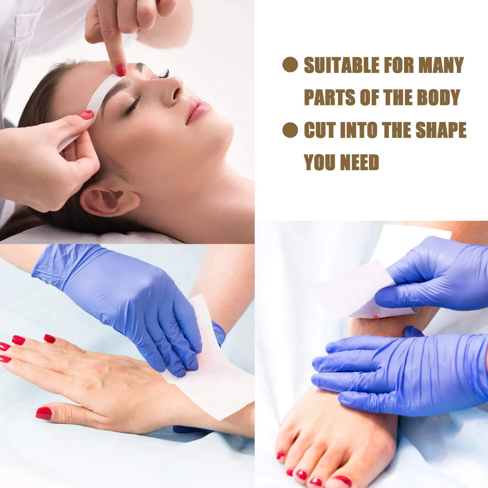 Non Woven Skin Body Facial Hair Removal Bikini Depilatory Wax Strip