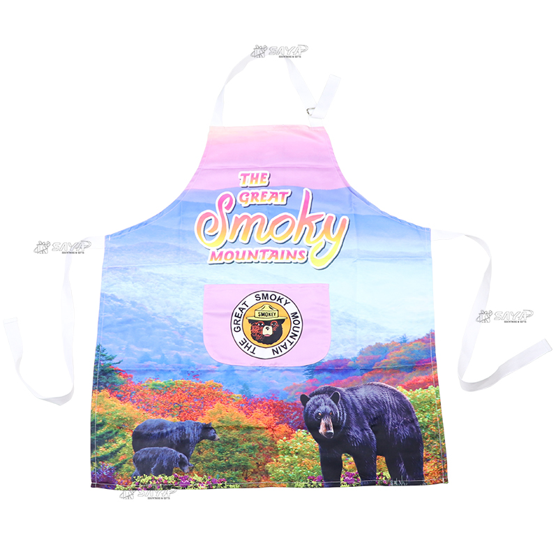 Custom Printing Logo Kids Apron Souvenir Polyester Waterproof Kitchen Cooking Aprons
