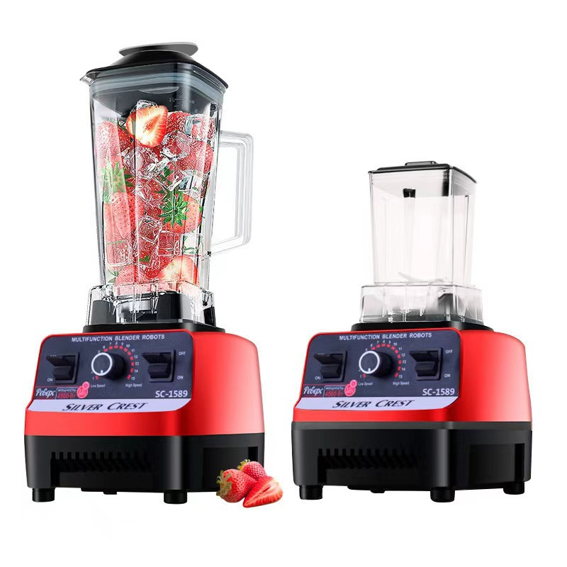 2-in-1 High-Power Blender with Grinding Cup: 50000rpm, 2L Capacity for Juicer & More