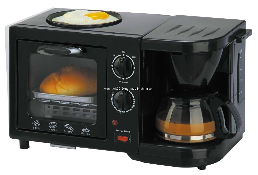 3 in 1 Breakfast Machine with Pan, Coffee and Oven