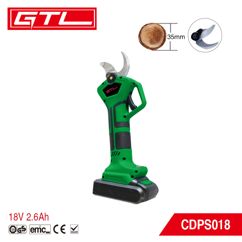 Professional Garden Pruner 18V Cordless Electric Pruning Shear with 2.6ah Lithium Battery Extension Pole