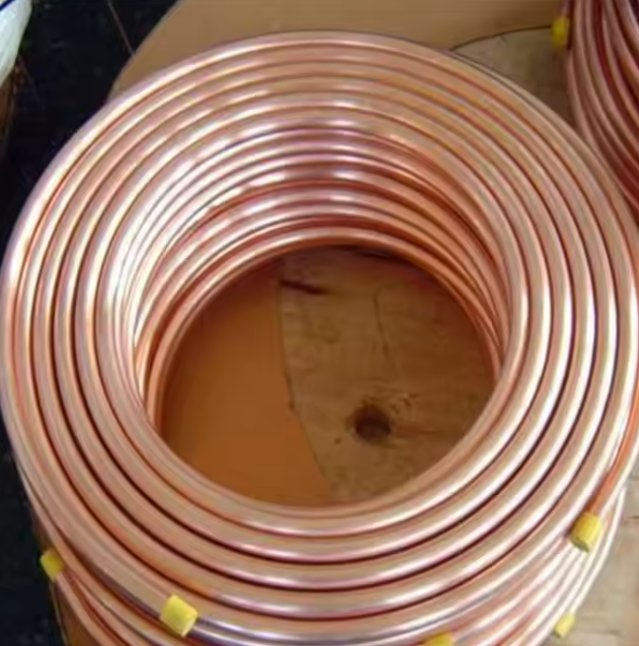 T1/T2/T3/Tp1/Tp2. Tag0.1 Red Pure Pancake Coil Copper Tube/Pipe Anti Hydrogen Embrittlement for Refrigeration Pipeline/Water Pipe/Heat Exchanger