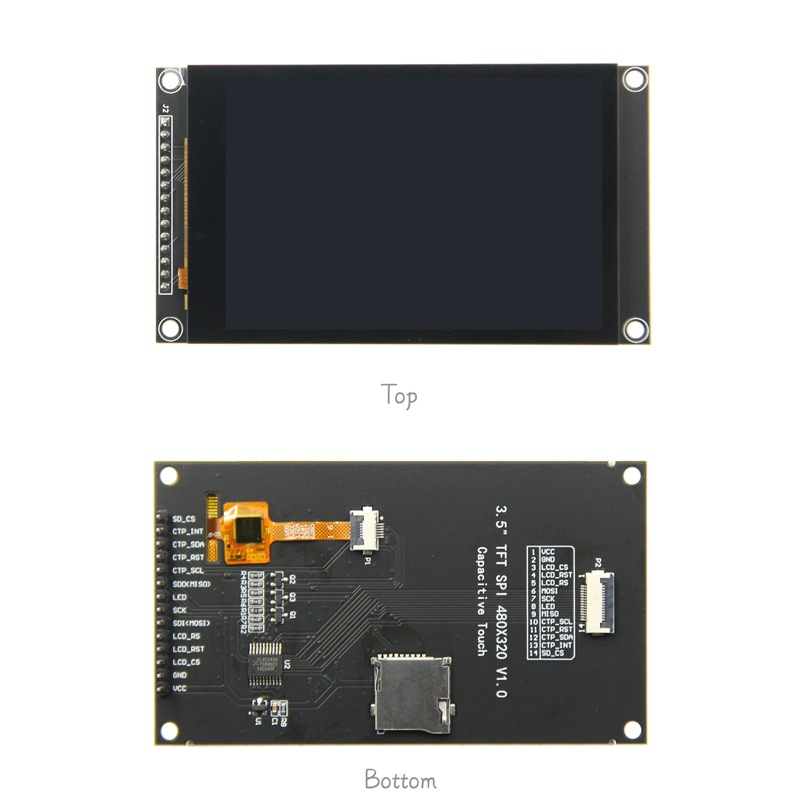 3.5inch Capacitive Touch Spi LCD Display with Serial Port and PCB Adapter for Esp32 Stm32 C51