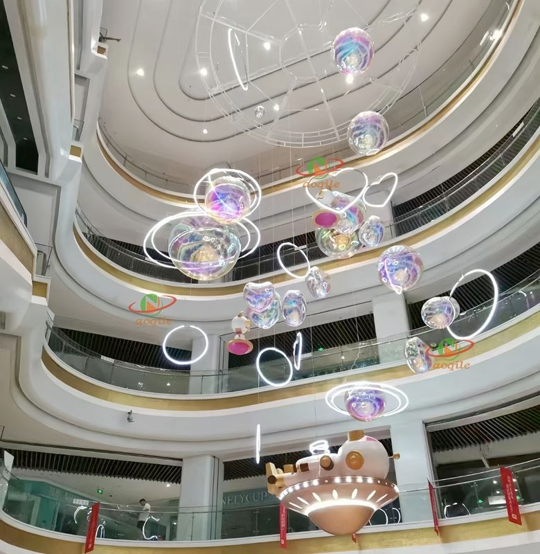 Wedding Stage Decoration Inflatable Silver Mirror Sphere Balls Disco Colorful Mirror Ball for Advertisement