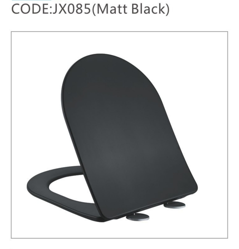 Soft Close Design UF Matte Black Toilet Seat Coverer Bidet Toilet Seat