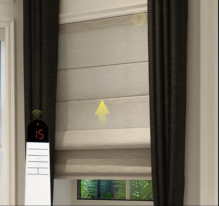 High End Roman Shades Blinds and Smart Roman Motorized Window Blinds