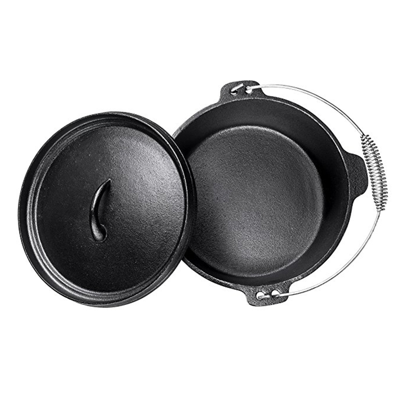 Чугунный казан для кемпинга без ножек