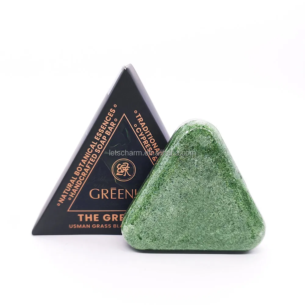 Ls133 Custom OEM/ODM Usman Grass & Cypress Leaf Scalp Care Soap Bars