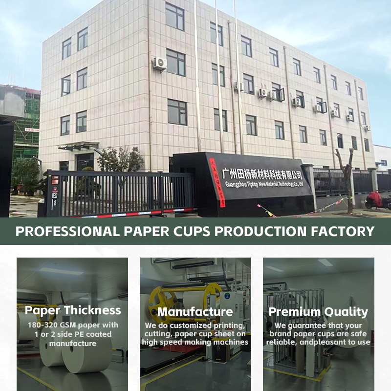 Compostable Biodegradable Bamboo Pulp Paper Coffee Cup Custom Printed Eco-Friendly Disposable Paper Cups with PLA Lined