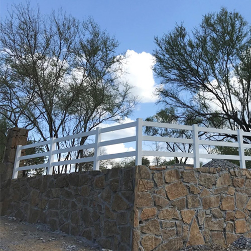Vinyl Ranch Fence, PVC Post and Rail Horse Fence, Plastic Three Rail Fence, Horse Fence