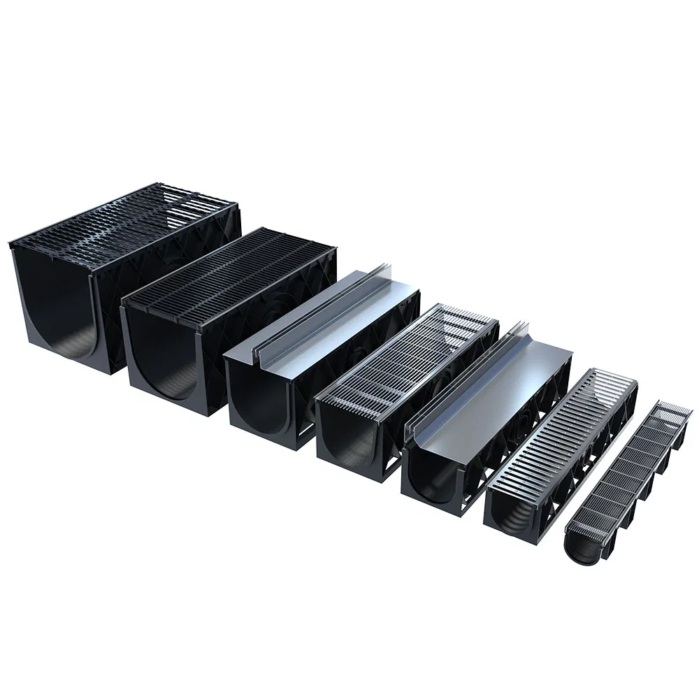 Дренажный канал из нержавеющей стали с пластиковым лотком