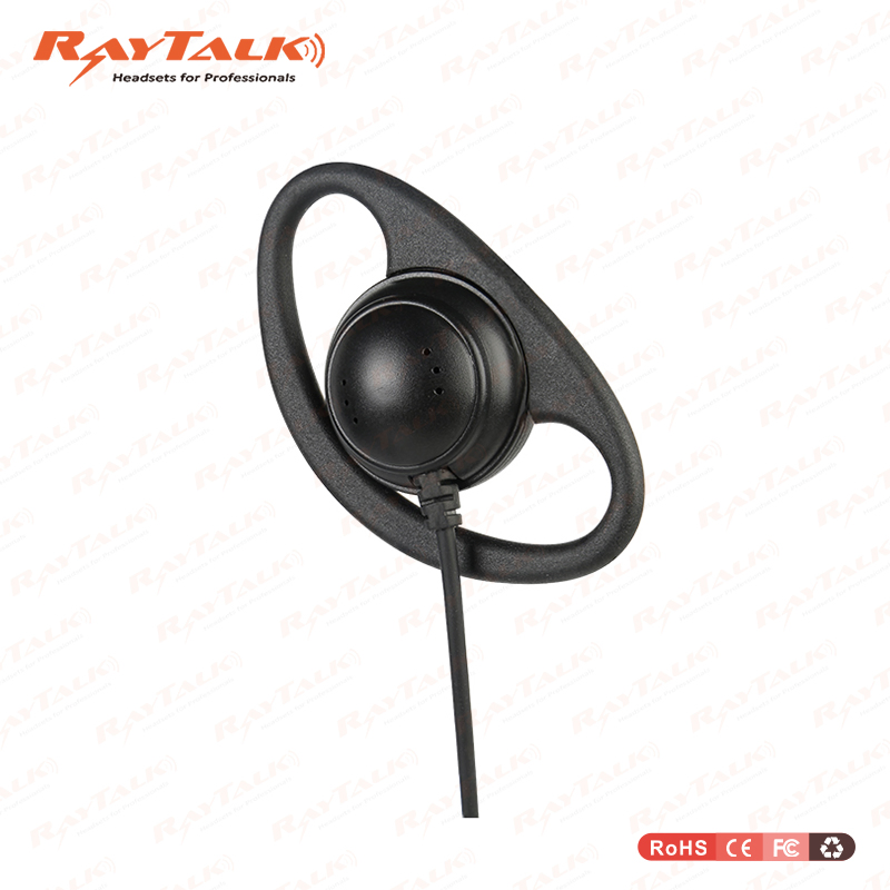 E-32 D Shape Listen Only Earpiece for Kenwood Waklie Talkie with 2.5mm or 3.5mm Jack