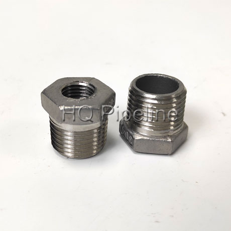 Ss 150lb 1/4''-4' Equal Hex Head Threaded Bushings Stainless Steel Pipe Fittings