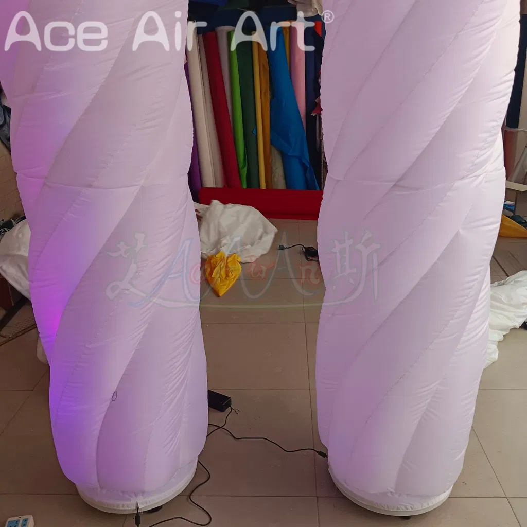 Giant LED Inflatable White Candle Christmas Decoration with Air Blower for Outdoor Events and Advertising
