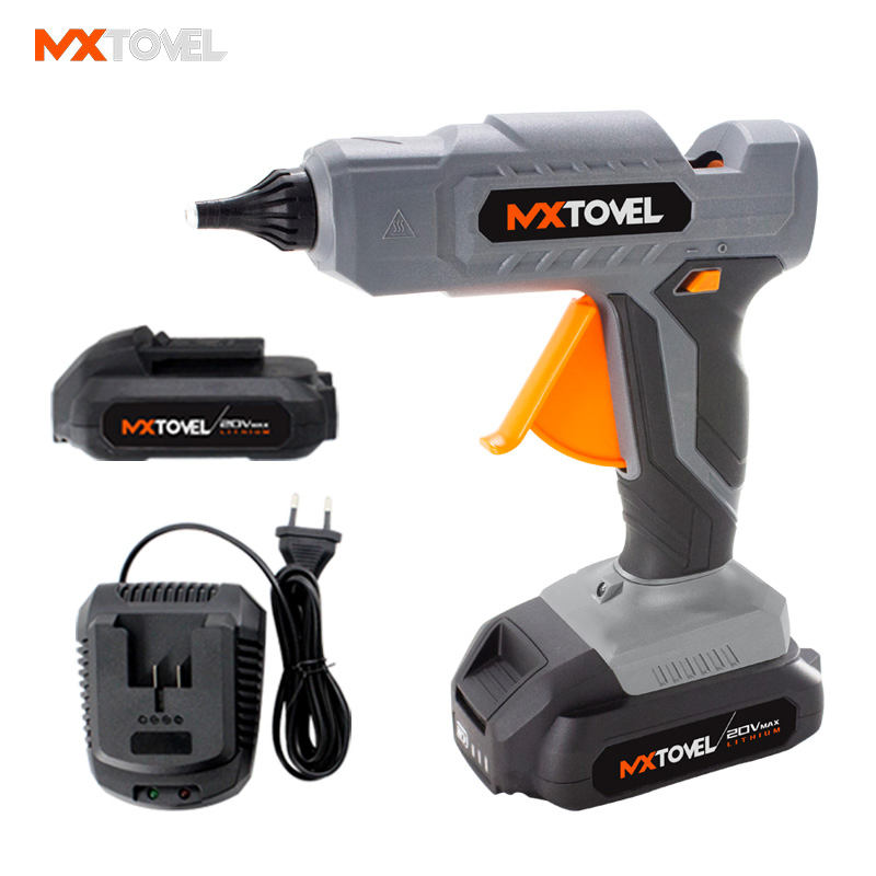 Hot Melt Glue Gun Electric 20V with Glue Sticks Hot Cordless Guns Glue for Packaging