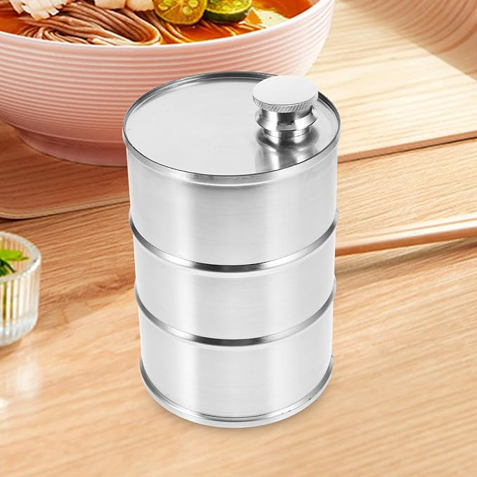 Стальная фляга в форме бочонка 700 мл, походная