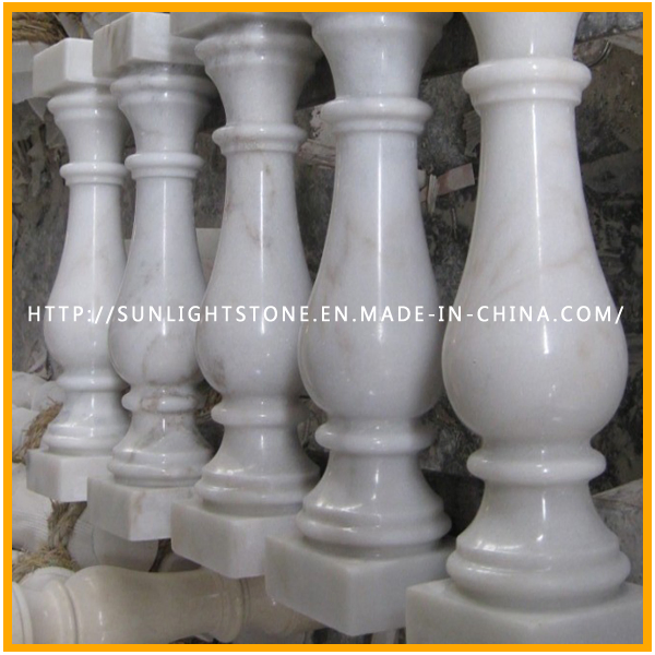 Guangxi White Marble Stone Baluster for Indoor and Outdoor Stair