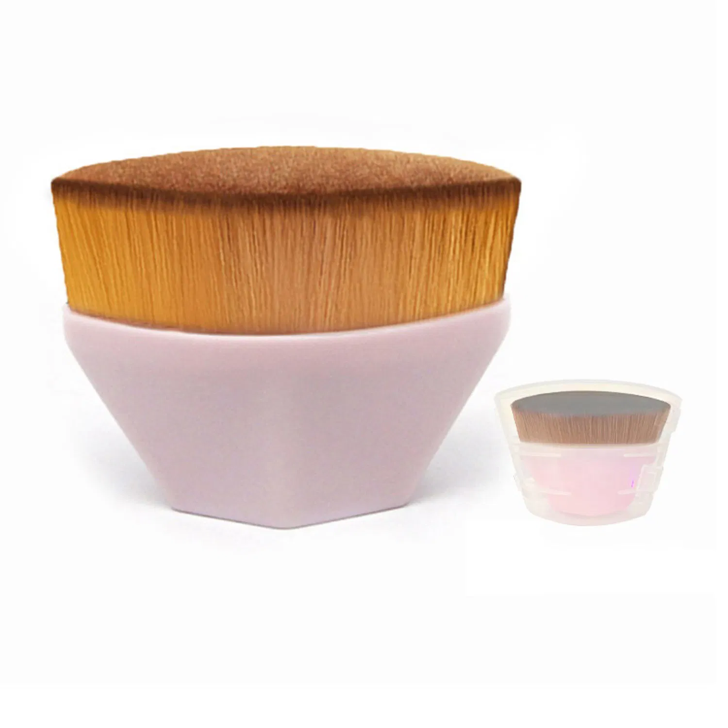 Makeup Brush Flat Top Kabuki Hexagon Face Blush Liquid Powder Foundation Brushes for Blending Liquid Cream or Flawless Powder Cosmetics