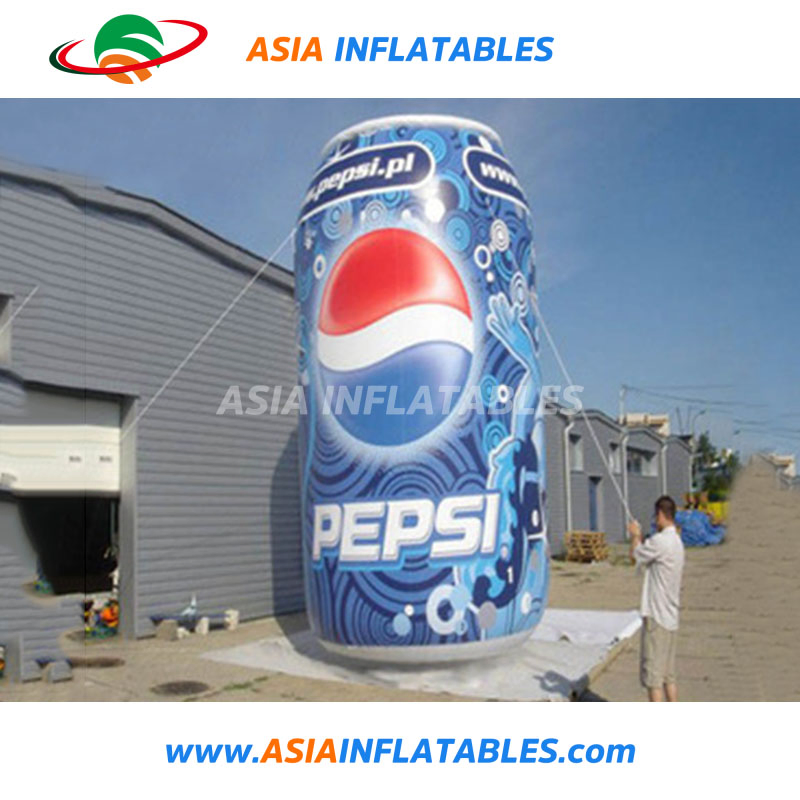 Advertising Giant Inflatable Can for Promotion, Custom Inflatable Cola Water Bottle