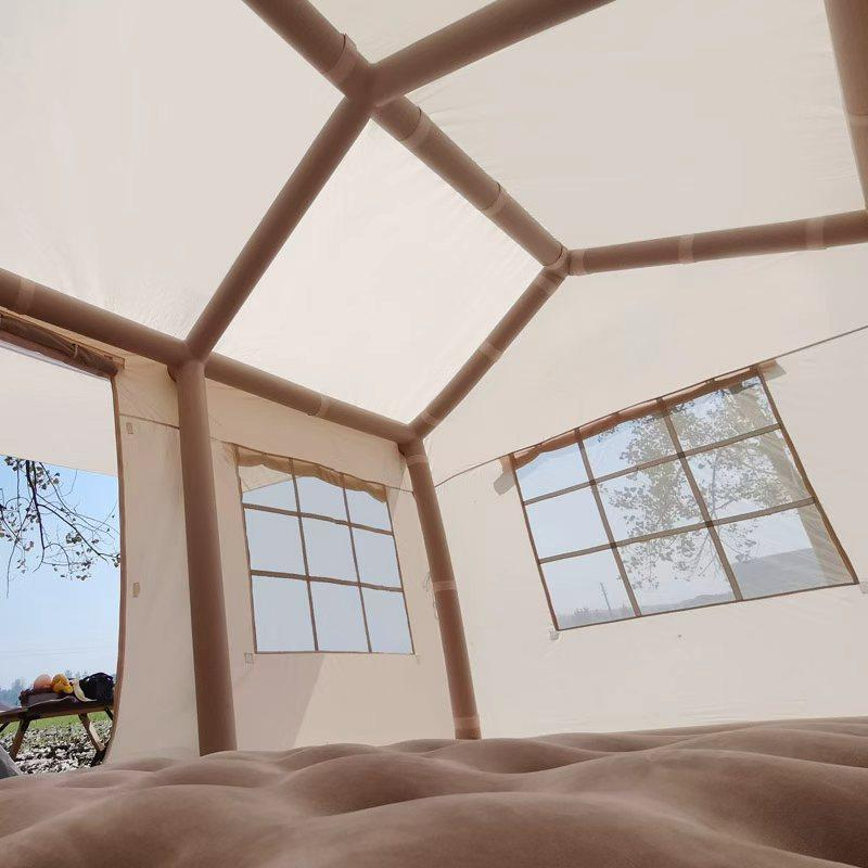 High Quality Waterproof Inflatable Camping Tent 4.1m*2m Four-Season Quick Setup Family Outdoor Use