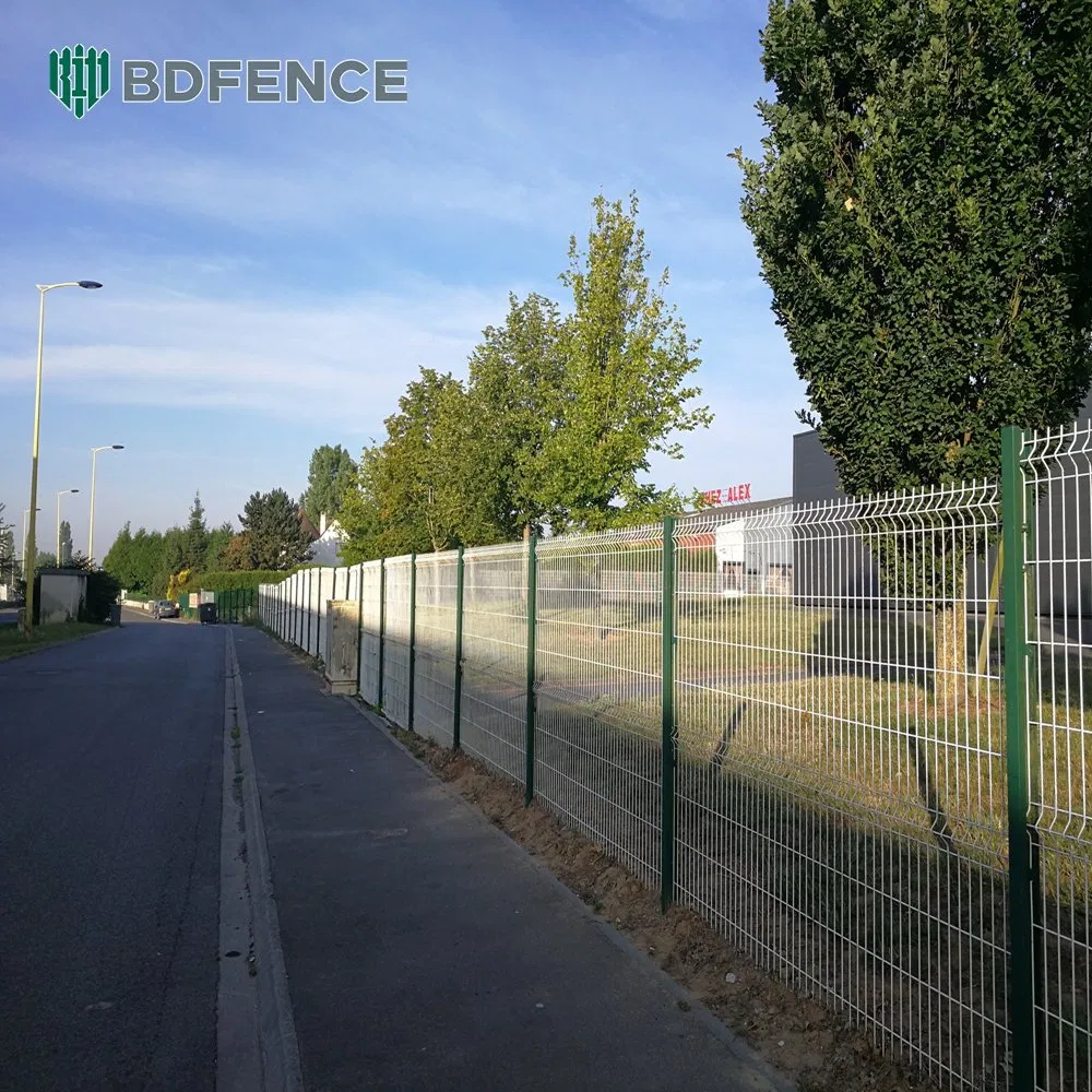 PVC Coated or Powder Coated or Hot Dipped Galvanized 3D Curved Wire Mesh Fence Panel
