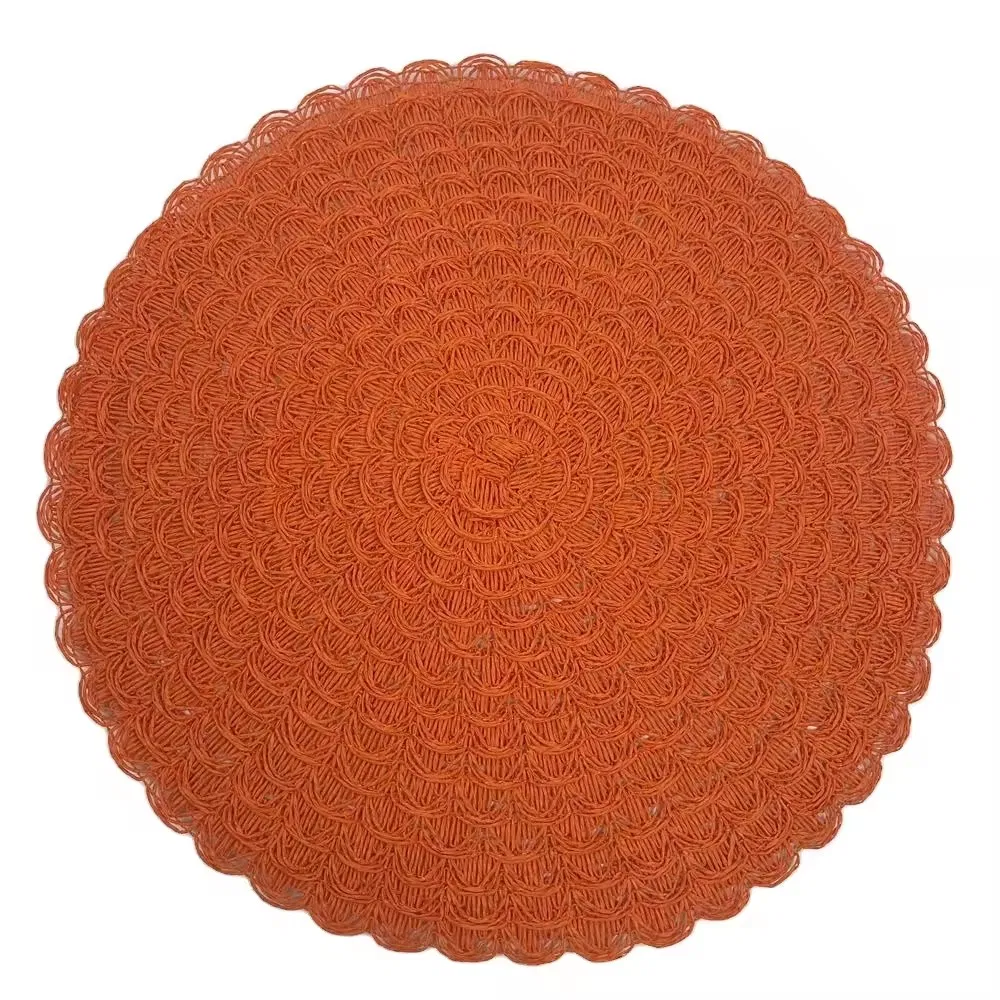 Round Cushioned Unique Woven Paper Placemat