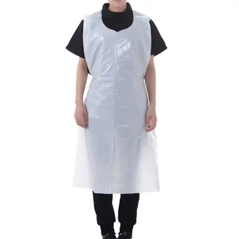 Customized Color Plastic Apron Oil Proof Kitchen Use Disposable PE Apron