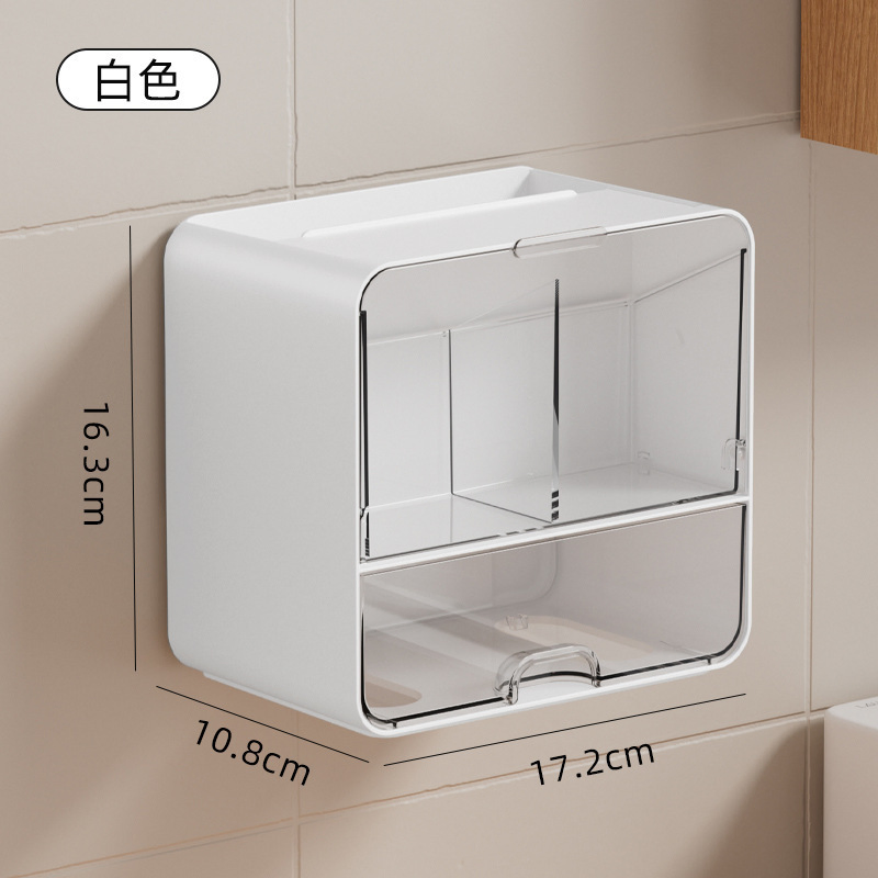 Layered Transparent Organizer Box, Foldable Storage Basket for Autumn and Winter