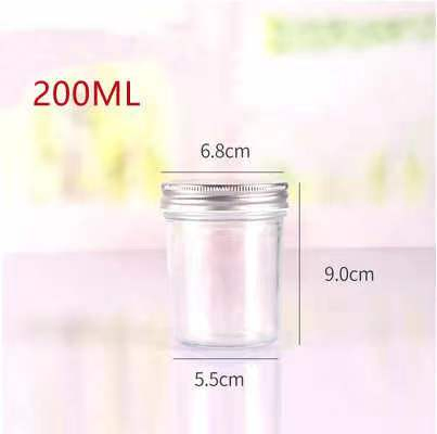 Sealed Storage Jam Salad Caviar Clear Iron Lid Glass Bottle