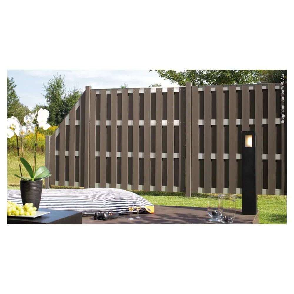 Easily Assembled Wood Plastic Waterproof Wooden Grain WPC Fence