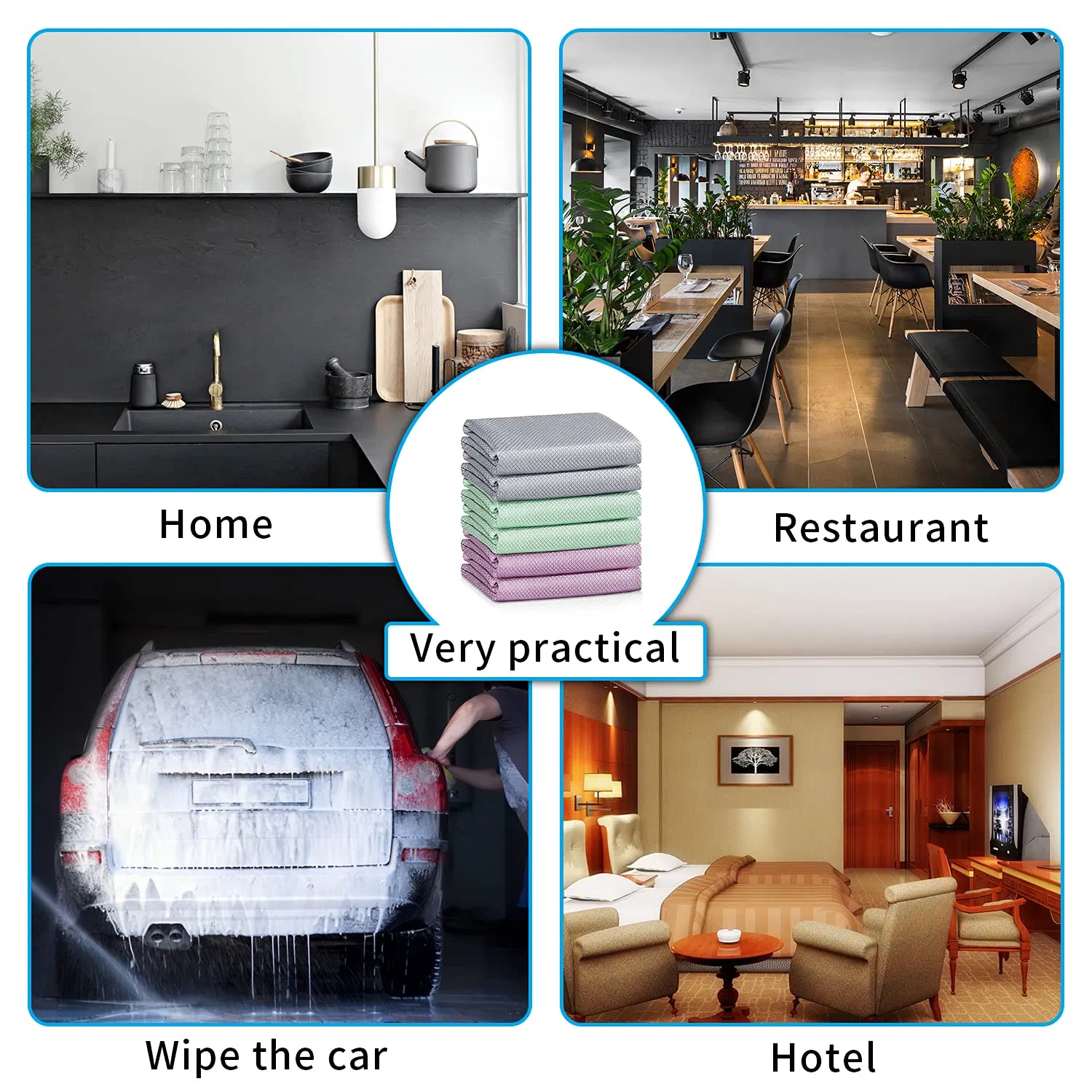 Professional Wholesale Microfiber Cloth 40X40cm Diamond Cleaning Towel Scratch Free Lint Free Kitchen Dishcloth Duster Cloth for Windows
