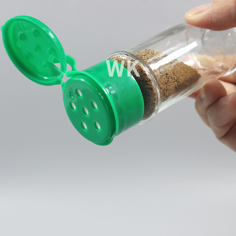 Empty Wholesale 80ml Clear Glass Condiment Bottle Seasoning Bottle BBQ Condiment Container with Flip Top Cap