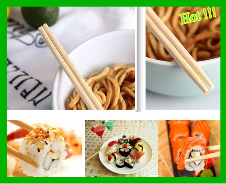 Customized Size Disposable Round Bamboo Chinese Chopsticks