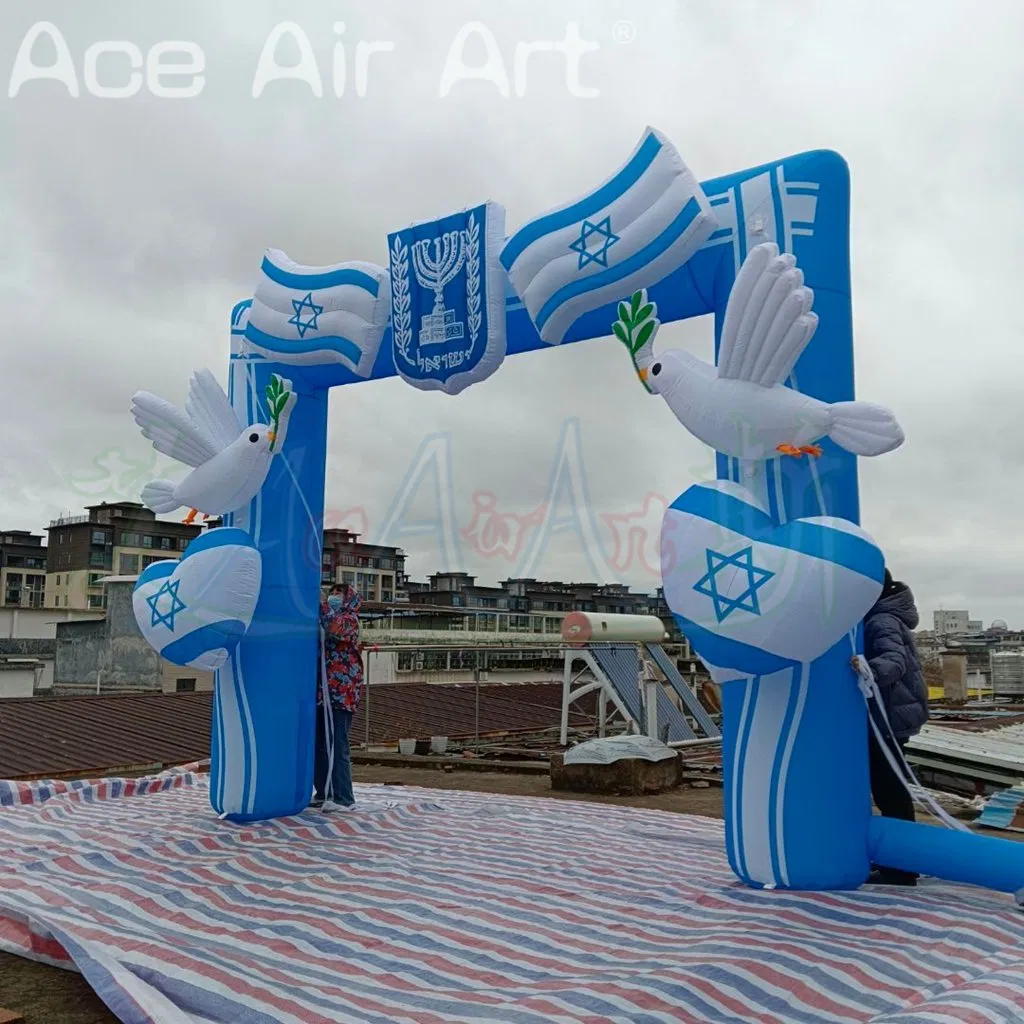 4.25mwx3.6mh Custom Flag Inflatable Arch Entrance for Decoration Adverting Inflatable Gate