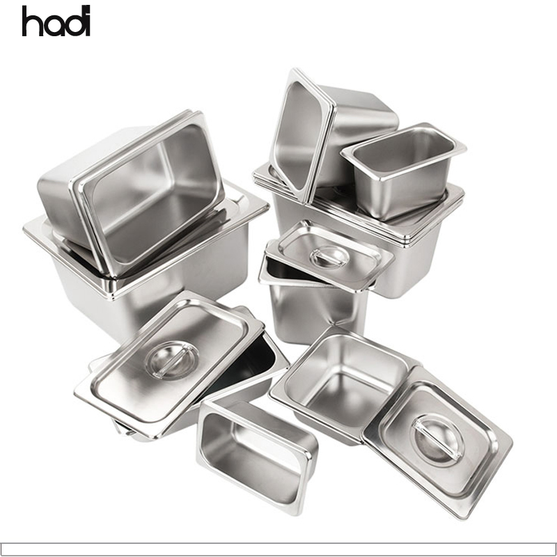 Guangzhou Unique Kitchen Commercial Us Type Cooking Pan Set Stainless Steel Chafing Dish Insert Pans NSF Approved Hotel Use