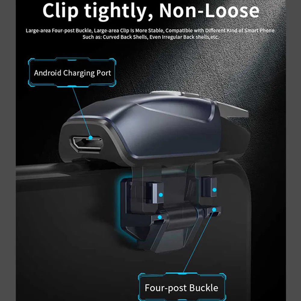 Wholesale 2 in 1 Multi-Function Mobile Phone Game Controller Trigger Button with Cooling Fan